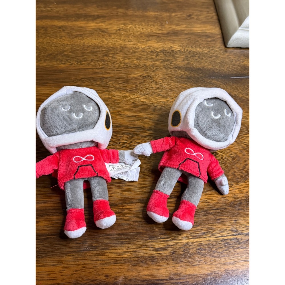 LankyBox Foxy Astronaut Plush Toy Set Red Hoodie Infinity Symbol 2 Pack